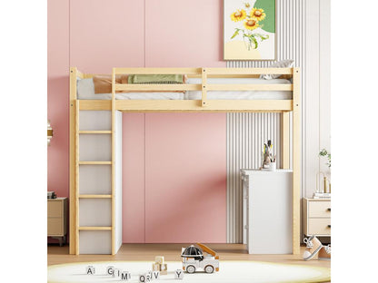 Letto in legno massello naturale, 90 x 200 cm