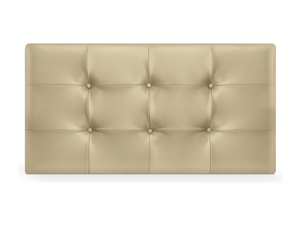 Letto in similpelle gialla, 105 x 60 cm