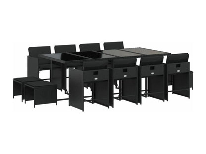 Mobili per la casa in vimini intrecciato in resina nera - dlz1766584002763