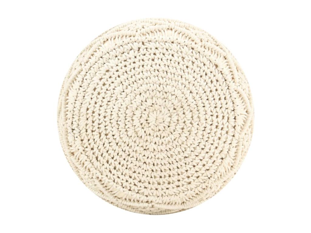 Pouf beige, 45 x 30 cm