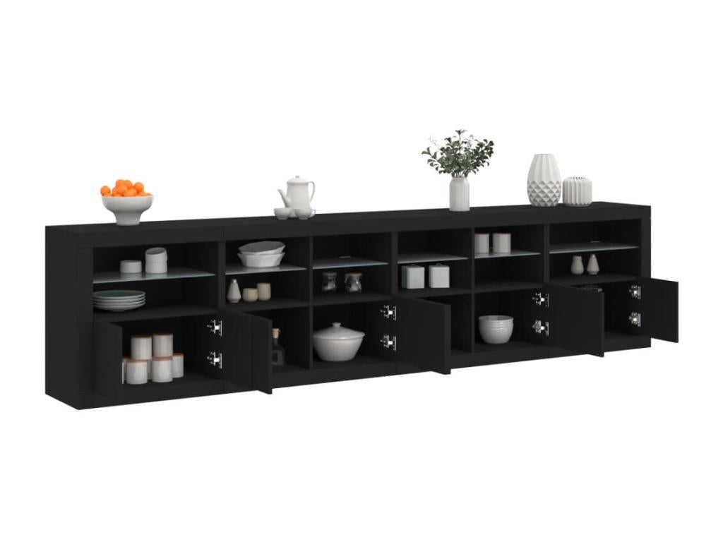 Credenza nera, 283 x 37 x 67 cm