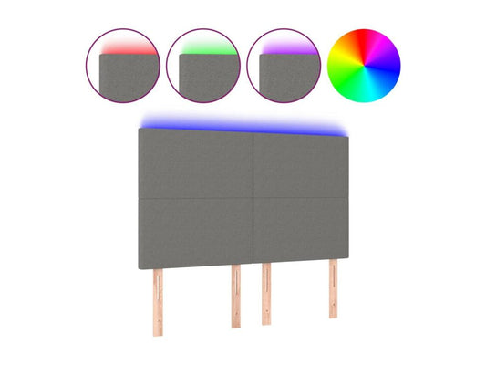 Letto in tessuto grigio, 144 x 5 x 118 cm