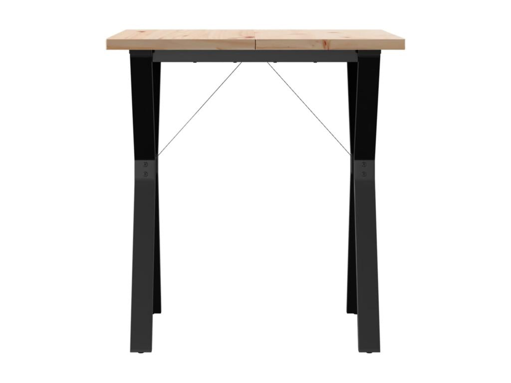 Tavolo da pranzo in legno di pino marrone, 70 x 70 x 75,5 cm