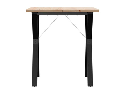 Tavolo da pranzo in legno di pino marrone, 70 x 70 x 75,5 cm