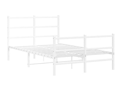 Struttura letto in metallo bianco, 120 x 190 cm