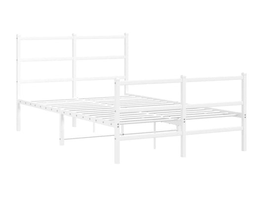 Struttura letto in metallo bianco, 120 x 190 cm