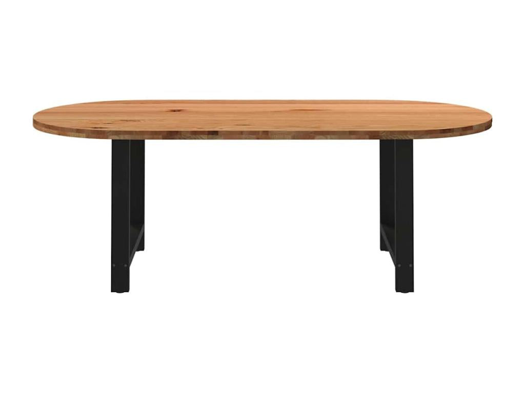 Tavolo da pranzo in legno di quercia marrone, 220 x 100 x 74 cm