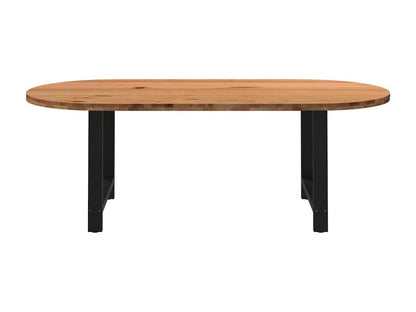 Tavolo da pranzo in legno di quercia marrone, 220 x 100 x 74 cm