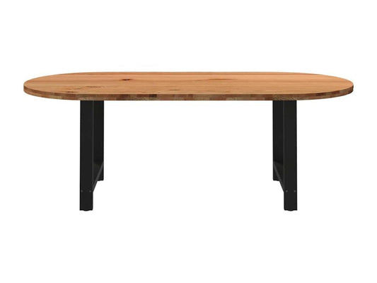 Tavolo da pranzo in legno di quercia marrone, 220 x 100 x 74 cm