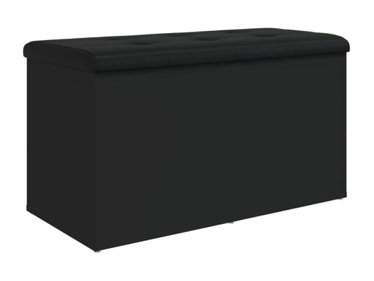 Panca in legno ingegnerizzato nero, 82 x 42 x 45 cm