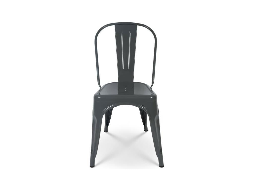 sedia in metallo grigio