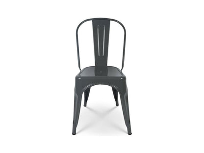 sedia in metallo grigio