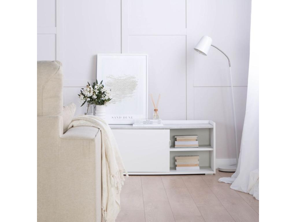 Mobile TV bianco, 140 x 51 cm