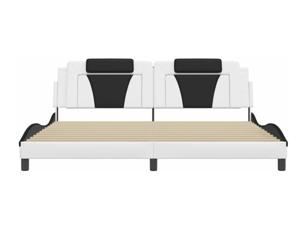 Struttura letto in similpelle bianca, 200 x 200 cm