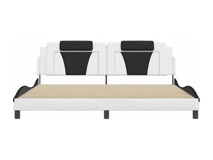 Struttura letto in similpelle bianca, 200 x 200 cm