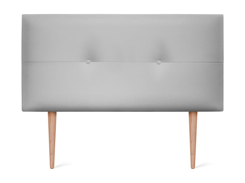 Letto in similpelle grigia, 90 x 105 cm