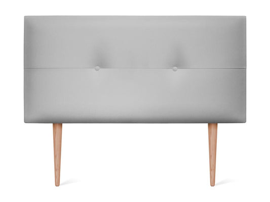 Letto in similpelle grigia, 90 x 105 cm