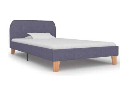 Struttura letto in tessuto grigio, 90 x 200 cm