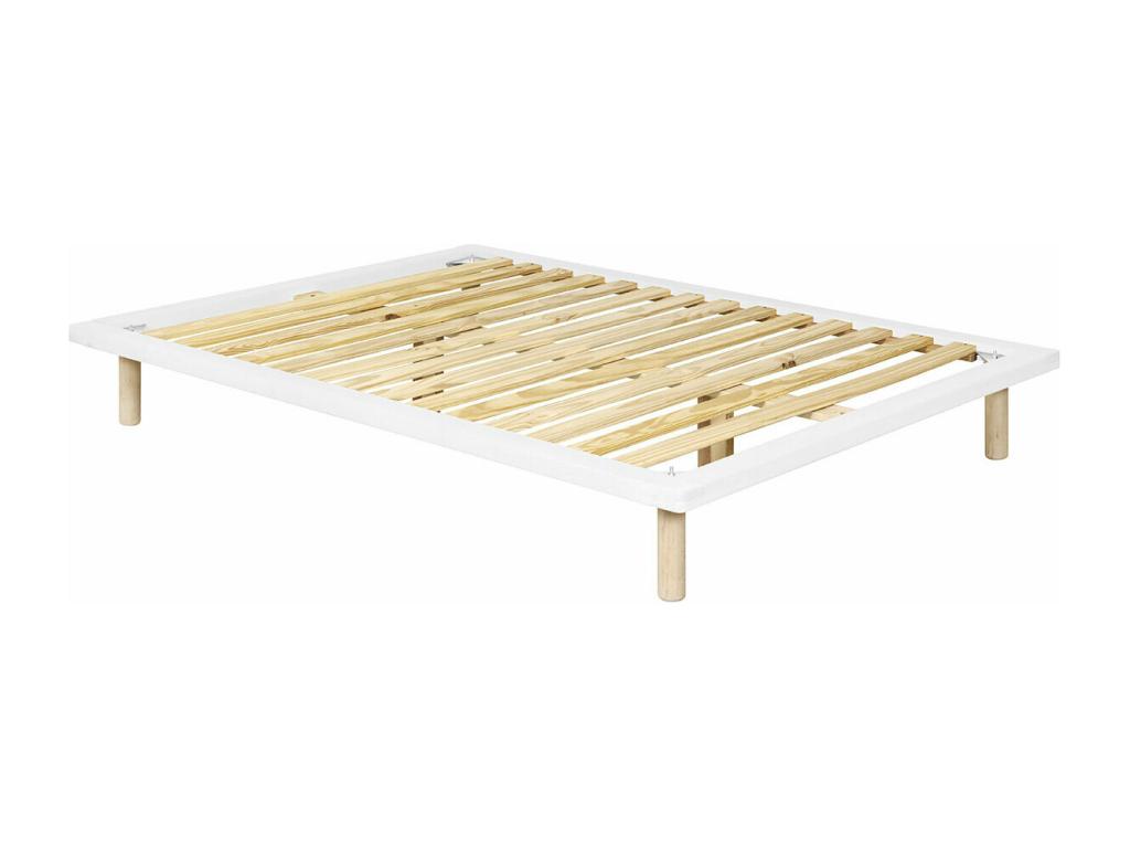 Materasso in legno massello bianco, 140 x 200 cm