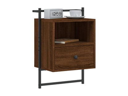 Tavolo in legno di quercia marrone, 40 x 30 x 61 cm