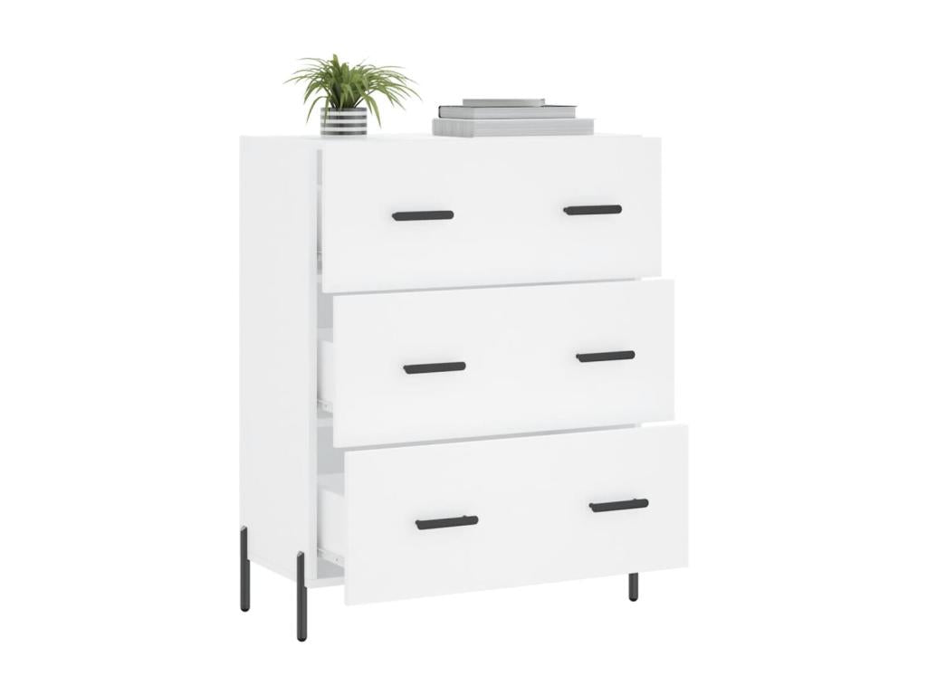 Credenza in legno ingegnerizzato bianco, 69,5 x 34 x 90 cm