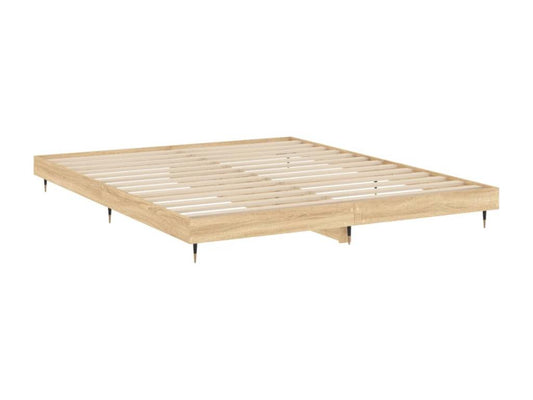 Struttura letto in legno ingegnerizzato marrone, 200 x 200 cm