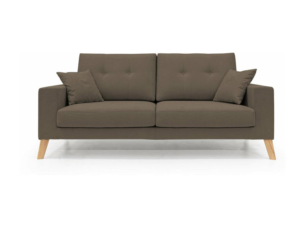 Divano in tessuto marrone