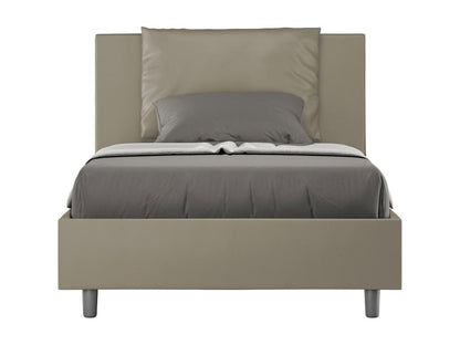 Letto in similpelle marrone, 120 x 200 cm