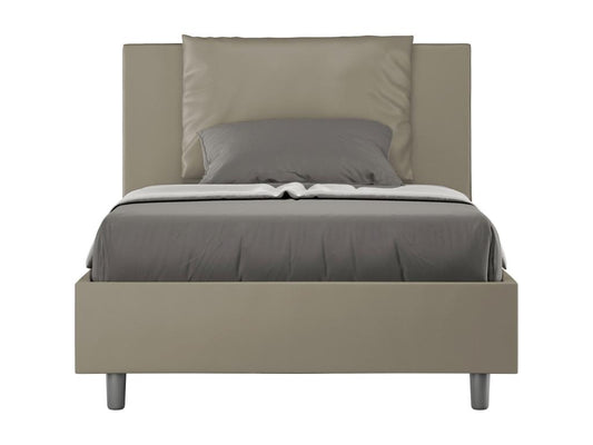 Letto in similpelle marrone, 120 x 200 cm