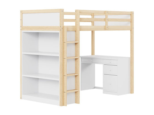 Letto in legno massello naturale, 90 x 200 cm