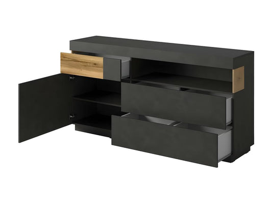 Credenza in legno di quercia grigia