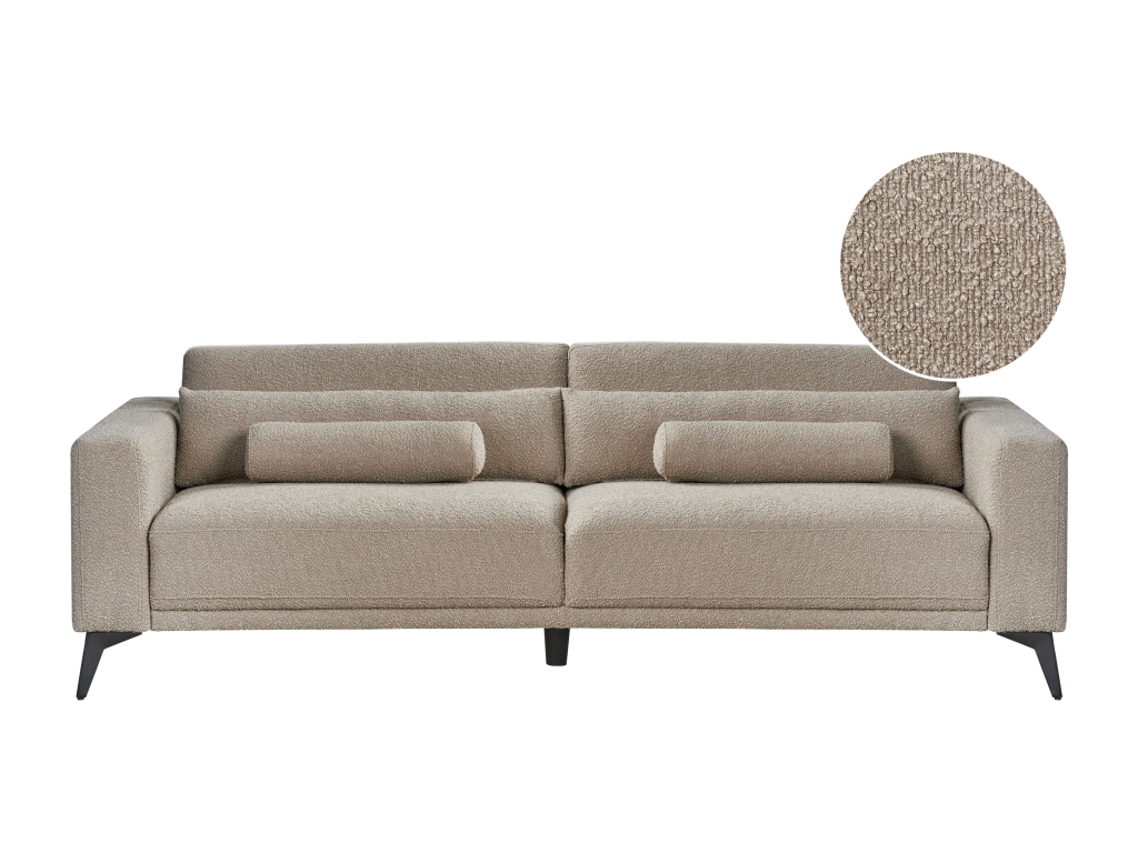 Divano in tessuto beige Loop