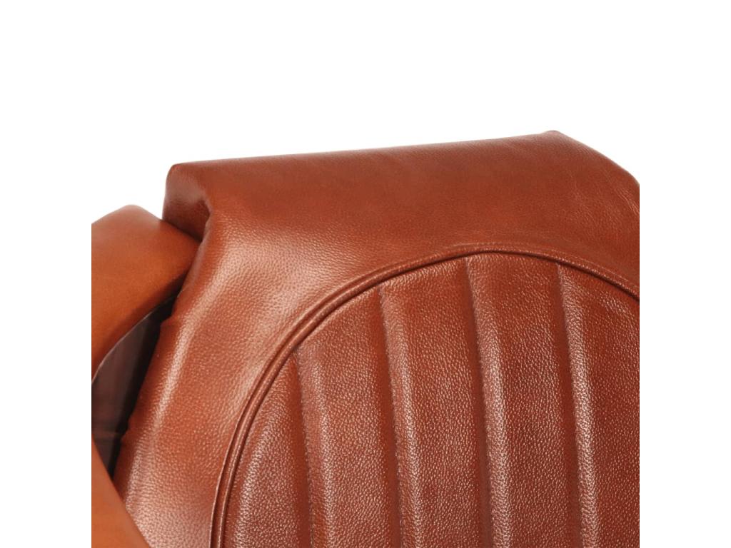 Poltrona in pelle marrone