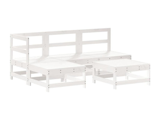 Set di mobili da esterno in legno massello bianco