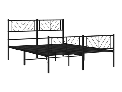Struttura letto in metallo nero, 150 x 200 cm