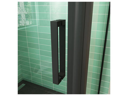 Mobile per la casa in vetro nero, 100 x 80 x 195 cm