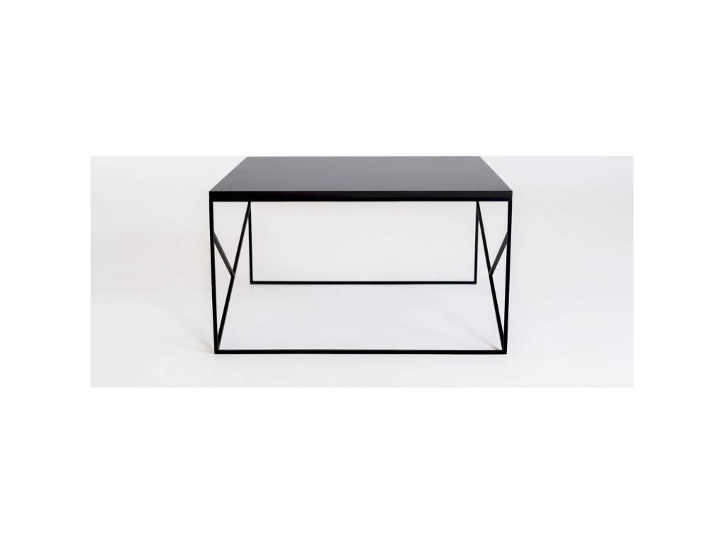 Tavolino da caffè nero, 80 x 80 x 45 cm