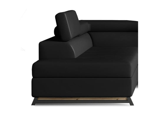 Divano letto in pelle nera