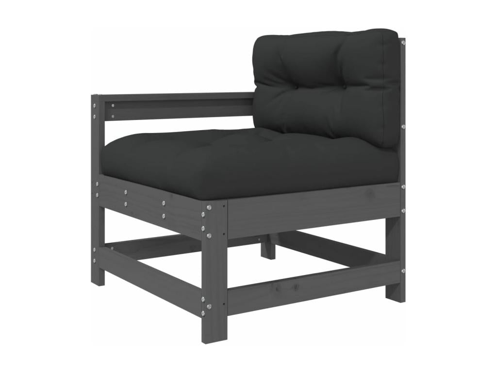 Set di mobili da esterno in legno massello grigio