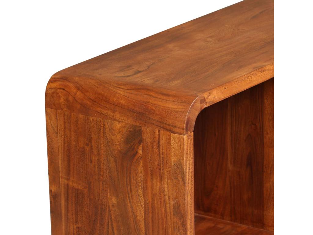 Mobile TV in legno massello marrone, 120 x 30 x 40 cm