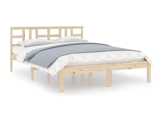 Struttura letto in legno massello marrone, 120 x 190 cm