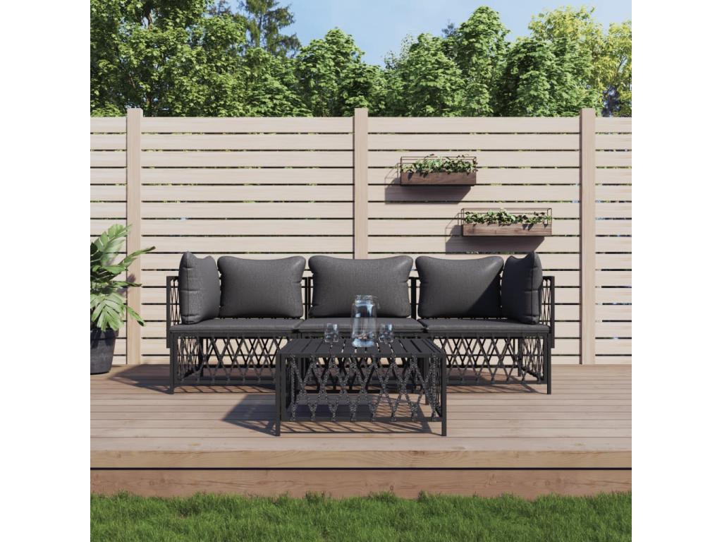 Set di mobili da esterno grigi