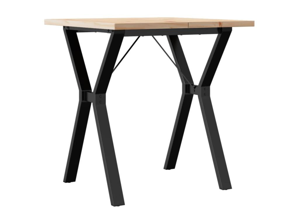 Tavolo da pranzo in legno di pino marrone, 70 x 70 x 75,5 cm