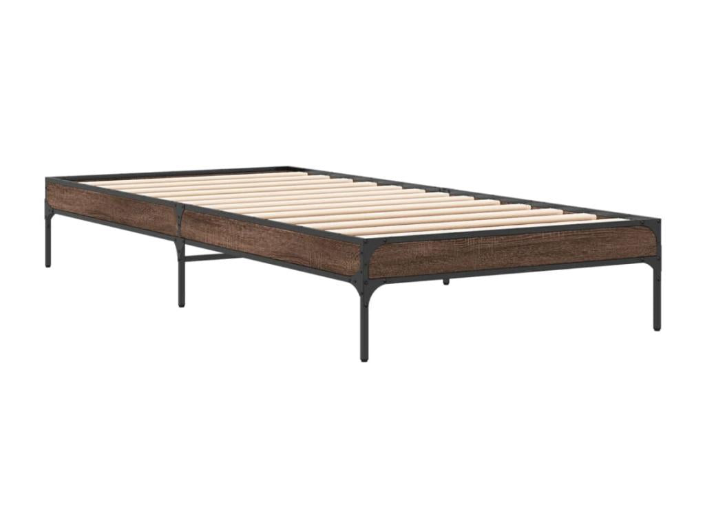 Struttura letto in legno ingegnerizzato marrone, 90 x 190 cm