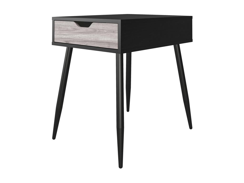 Tavolino laterale in legno di quercia nera