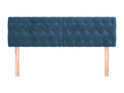 Letto in velluto blu, 72 x 7 x 78 cm