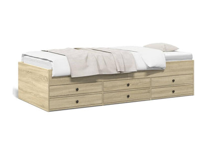 Letto in legno ingegnerizzato naturale, 75 x 190 cm