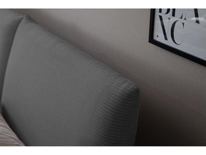 Letto in velluto grigio