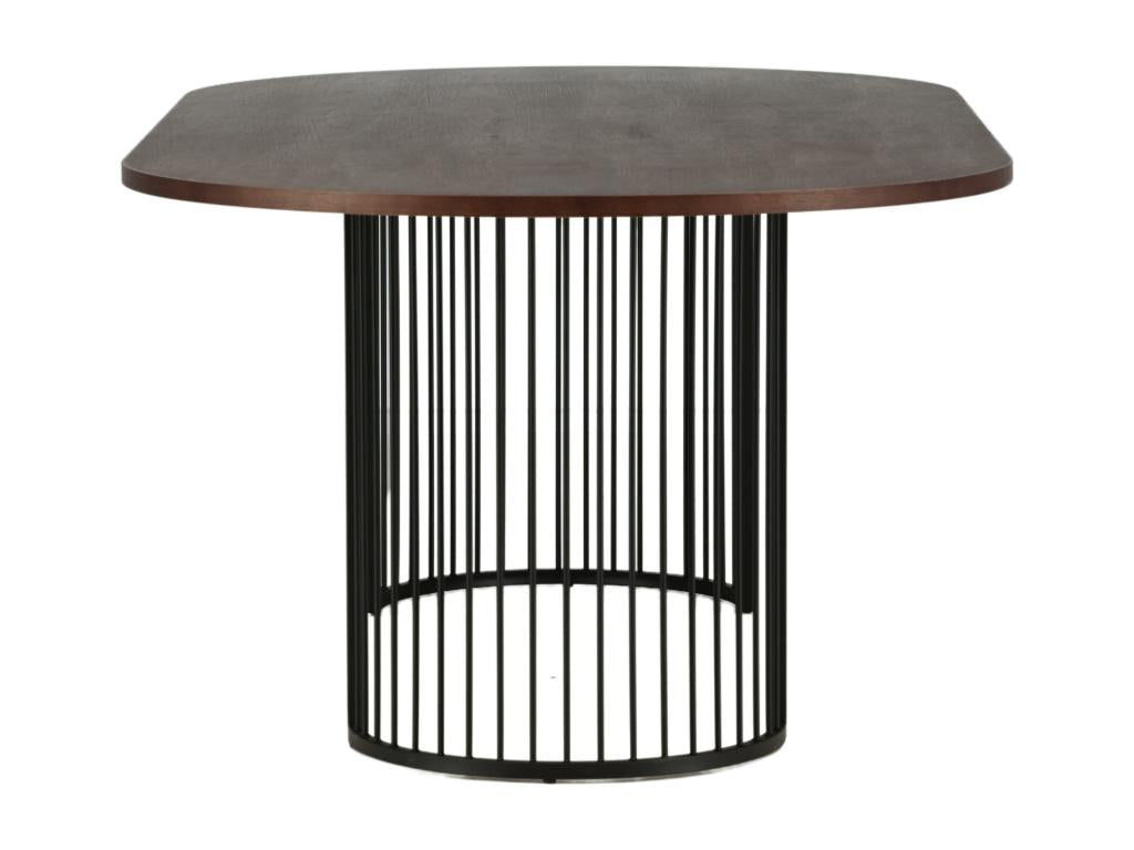 Tavolo da pranzo marrone, 110 x 220 x 75 cm