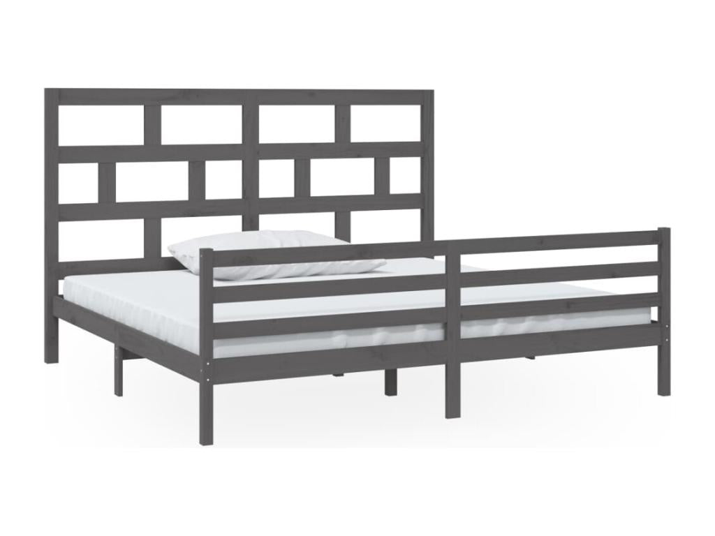 Materasso in legno massello grigio, 200 x 200 cm